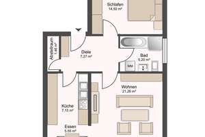 2-Zimmer Wohnung im Bielefelder Westen am Siggi! – Die vollständige Adresse der Immobilie erhältst du vom Anbieter., 33615 Mitte, Bielefeld – Vorschaubild 13