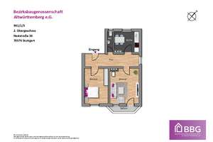 Gemütliche 2-Zimmer-Wohnung – Naststraße 36, 70376 Hallschlag, Stuttgart – Vorschaubild 2