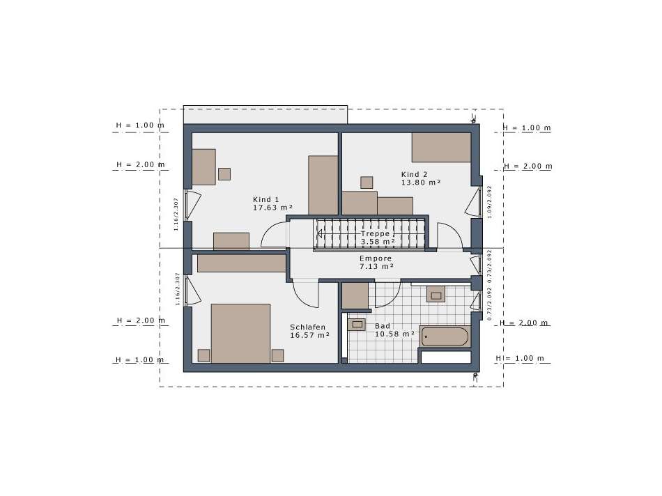 Grundriss Obergeschoss