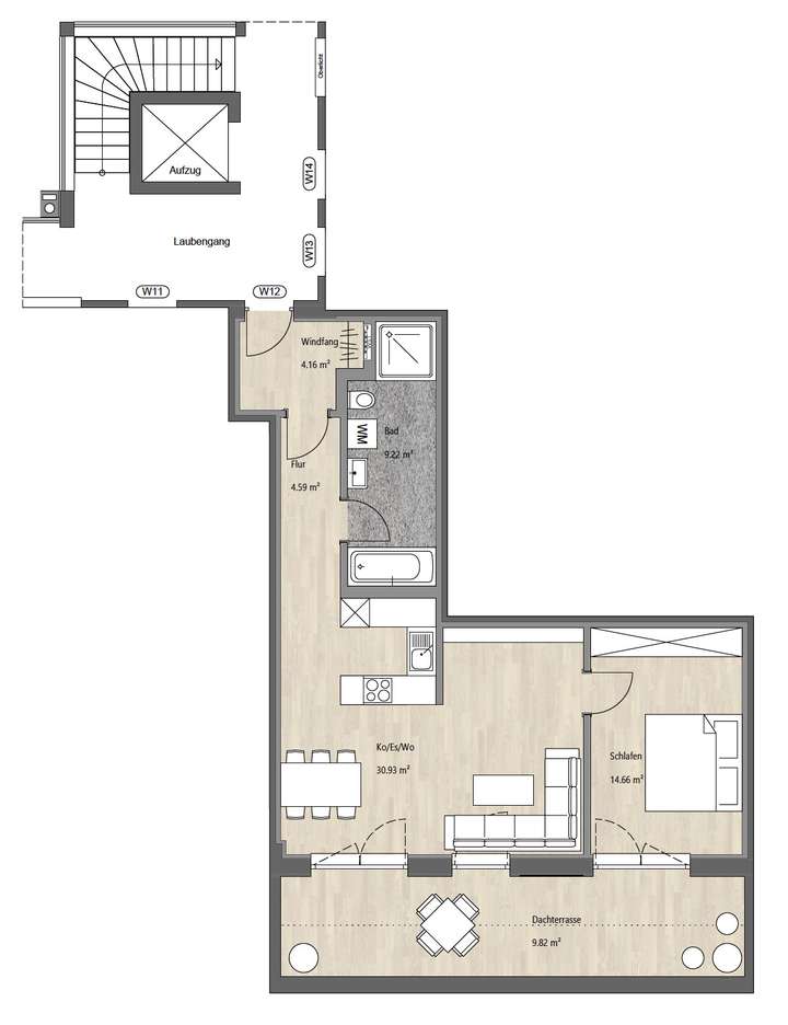 Grundriss Whg 12