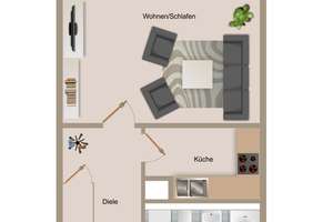 Sofort bezugsfrei: 1-Zimmer-Wohnung mit Tiefgaragenstellplatz in Leipzig