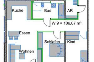 3-Zi.-Wohnung * offener Küche-Wohnbereich * FB-Heizung * Parkett * Wanne & Dusche * Balkon * Aufzug – An der Schalwiese 17, 44789 Südinnenstadt, Bochum – Vorschaubild 4