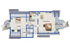 Hochwertige 2-Zimmer-Wohnung in absolut ruhiger und grüner Lage von Leverkusen-Lützenkirchen – Die vollständige Adresse der Immobilie erhältst du vom Anbieter., 51381 Lützenkirchen, Leverkusen – Vorschaubild 12