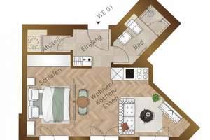 VIA REGIA Leipzig – WE 01 | 1,5-Zi.-Neubau, 31,9 m², EG, KfW-40-EE – Waldstraße 2a, 4105 Zentrum-Nordwest, Leipzig – Vorschaubild 13