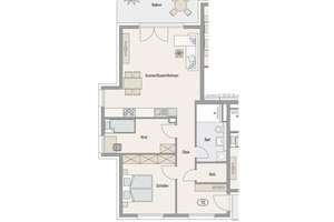 Neubau in KA-Durlach (Aue):  Aparte 3- Zi.-ETW mit Balkon und Erker – 76227 Durlach, Karlsruhe – Vorschaubild 5