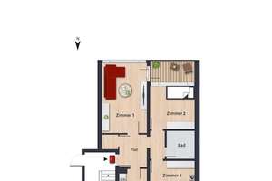 Attraktive 4-Zimmer-Wohnung mit Loggia// 2.OG rechts – John-F.-Kennedy-Allee 32, 38444 Detmerode, Wolfsburg – Vorschaubild 4