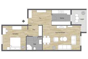Kapitalanlage in Bielefeld-Theesen: 2 Zimmer-Wohnung mit Balkon und Tiefgaragenstellplatz – Die vollständige Adresse der Immobilie erhältst du vom Anbieter., 33739 Jöllenbeck, Bielefeld – Vorschaubild 14