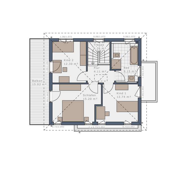 Grundriss Obergeschoss
