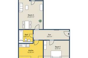 2-Raum-Wohnung mit Balkon im Dachgeschoss – Wieselstr. 11, 4329 Heiterblick, Leipzig – Vorschaubild 2