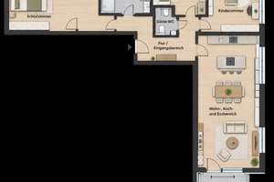 Großzügige Familienwohnung mit 3 Schlafzimmern, Balkon & offenem Wohnbereich