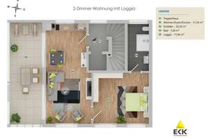 🏡 Neubau 2026. Erstbezug. Stilvoll. 2-Zi.-Wohnung mit Loggia, PV-Anlage, Wärmepumpe in Köln-Urbach – Gronaustraße 24, 51145 Urbach, Köln – Vorschaubild 5