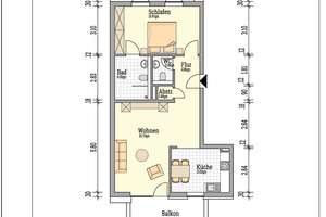 Moderne 2-Zimmer-Wohnung mit Balkon in Windberg zu vermieten – Hubert-Schlebusch-Straße 1, 41063 Am Wasserturm, Mönchengladbach – Vorschaubild 2