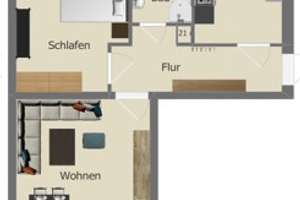 Einziehen und Wohlfühlen in der hellen Zwei-Raum-Wohnung mit Balkon – Cranachstraße 9, 9126 Lutherviertel, Chemnitz – Vorschaubild 8
