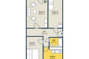 Frisch saniert & Familienfreundlich/3-Raum-Wohnung mit Balkon im Grünen – Straße am Park 34, 4209 Grünau-Ost, Leipzig – Vorschaubild 2