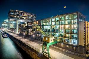 Loftartige 3-Zimmer-Wohnung im Rheinauhafen mit Rheinblick und Dachterrasse