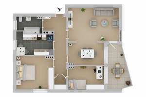 Ahlem am Kanal, auffrischungsbedürftig: leerstehende 3-4-Zimmerwohnung mit Südwestbalkon und Garage – Die vollständige Adresse der Immobilie erhältst du vom Anbieter., 30453 Ahlem, Hannover – Vorschaubild 18