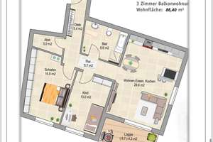 Exklusive 3,5-Zimmer-Wohnung nahe Phönixsee |  Designerküche | TG-Stellplatz | Aufzug – Schürener Straße 3, 44269 Schüren, Dortmund – Vorschaubild 2