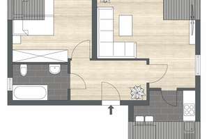 2-Zimmer-Wohnung in Solingen-Gräfrath. – Die vollständige Adresse der Immobilie erhältst du vom Anbieter., 42653 Gräfrath, Solingen – Vorschaubild 5