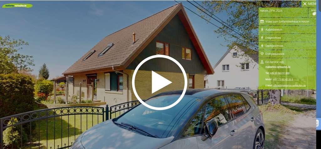 Immobilie in Ketzin/Havel - 0 % Provision-Wer hat das heute noch? 1.421 m² Grundstück + Blockhaus + Wintergarten - Bild 1