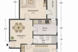 2,5 Zimmer Wohnung mit Balkon und Einbauküche in der Stadtmitte – 68169 Neckarstadt-West, Mannheim – Vorschaubild 2