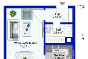 Freie 1-Zimmer-Wohnung im Stuttgarter Osten mit Potenzial – Die vollständige Adresse der Immobilie erhältst du vom Anbieter., 70190 Stöckach, Stuttgart – Vorschaubild 9
