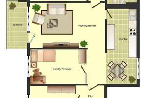 Freundliche 4-Zimmer-Wohnung in Leverkusen Steinbüchel mit großem Balkon! – Albert-Schweitzer-Straße 11, 51377 Steinbüchel, Leverkusen – Vorschaubild 2