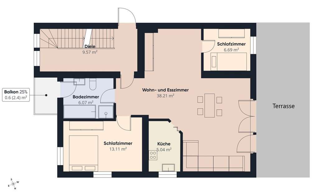 Immobilie in Sinsheim - 3 Zimmer Wohnung mit großem Garten und Feldrandnähe | Sinsheim-Reihen - Bild 4