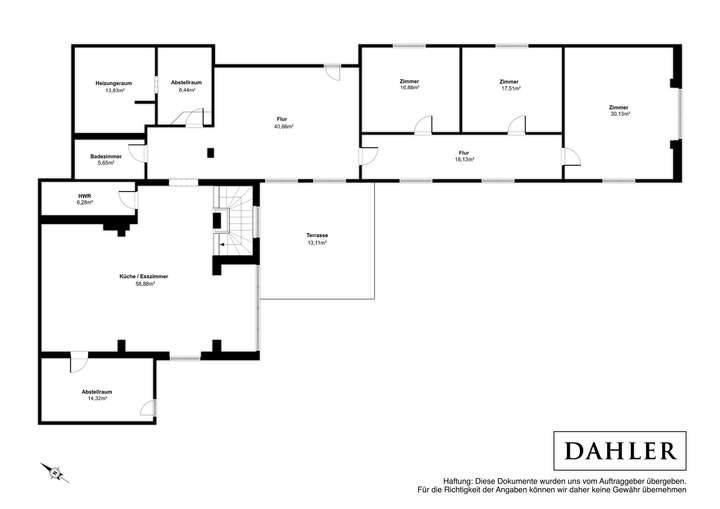 Der Grundriss im Erdgeschoss