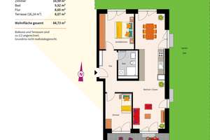 3-Zimmer-Neubauwohnung – Die vollständige Adresse der Immobilie erhältst du vom Anbieter., 69126 Rohrbach, Heidelberg – Vorschaubild 3