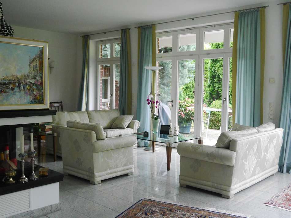 Wohnzimmer vom Pavillon aus