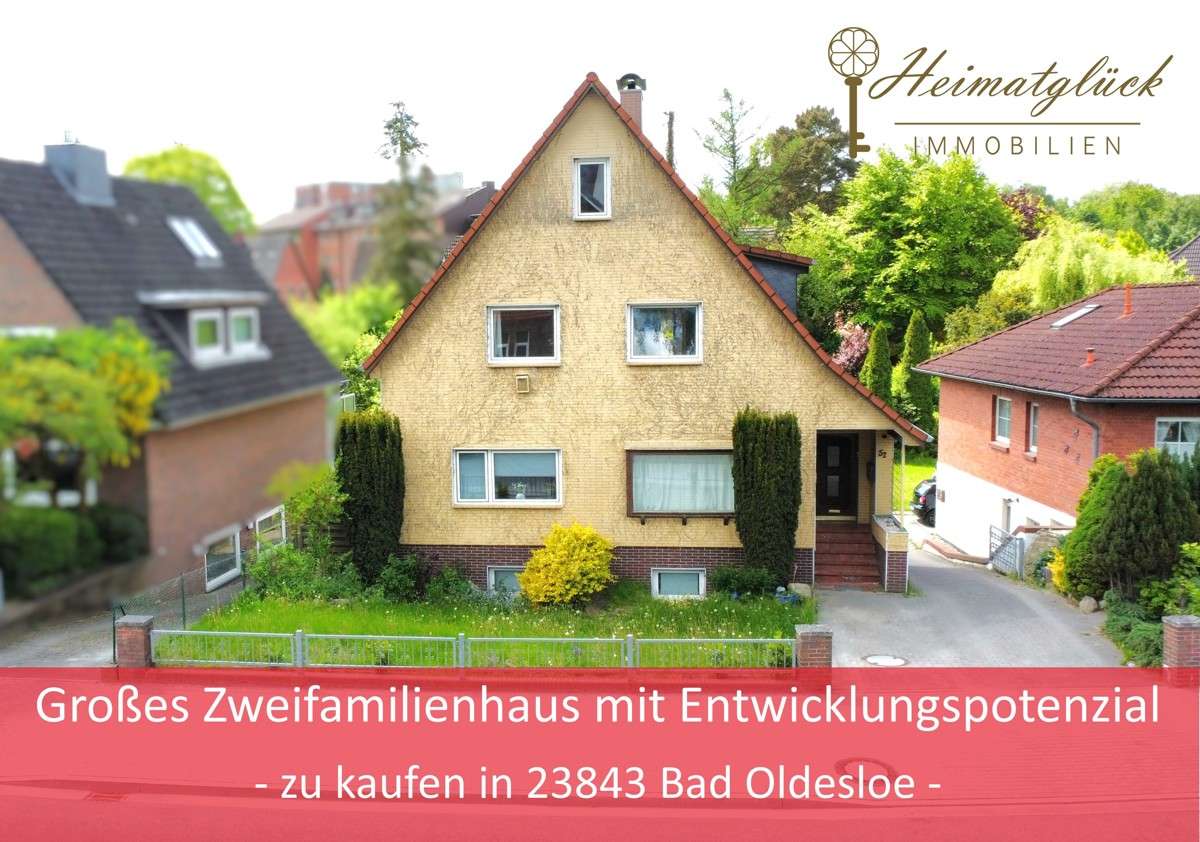Großes Zweifamilienhaus mit Entwicklungspotenzial - zu kaufen in 23843 Bad Oldesloe -, Stormarn Kreis – Bild 1