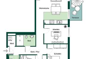 Exklusive 100 m² Erdgeschosswohnung mit Terrasse – Erstbezug mit 3 oder 4 Zimmer - Sie entscheiden! – Die vollständige Adresse der Immobilie erhältst du vom Anbieter., 14476 Groß Glienicke, Potsdam – Vorschaubild 20