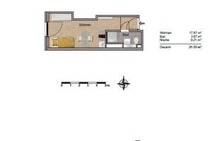 Gemütliches möbliertes Apartment – ideal für Singles – 60528 Niederrad, Frankfurt am Main – Vorschaubild 11