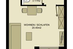 Gepflegte 1-Zimmer-Wohnung mit Balkon und Einbauküche in Essen – Altendorferstraße 364, 45143 Altendorf, Essen – Vorschaubild 9