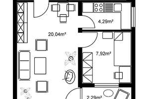 Für SENIOREN (ab 55 Jahre)  in WI-Erbenheim I 1,5 Zimmer, Küche, Bad und Balkon – Buschungstraße 41, 65205 Erbenheim, Wiesbaden – Vorschaubild 2