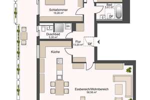 Exklusiv-Penthouse, barrierefrei, umlaufende Südwest-Dachterrasse, grün, uneinsehbar, absolut ruhig – Die vollständige Adresse der Immobilie erhältst du vom Anbieter., 81545 Harlaching, München – Vorschaubild 54