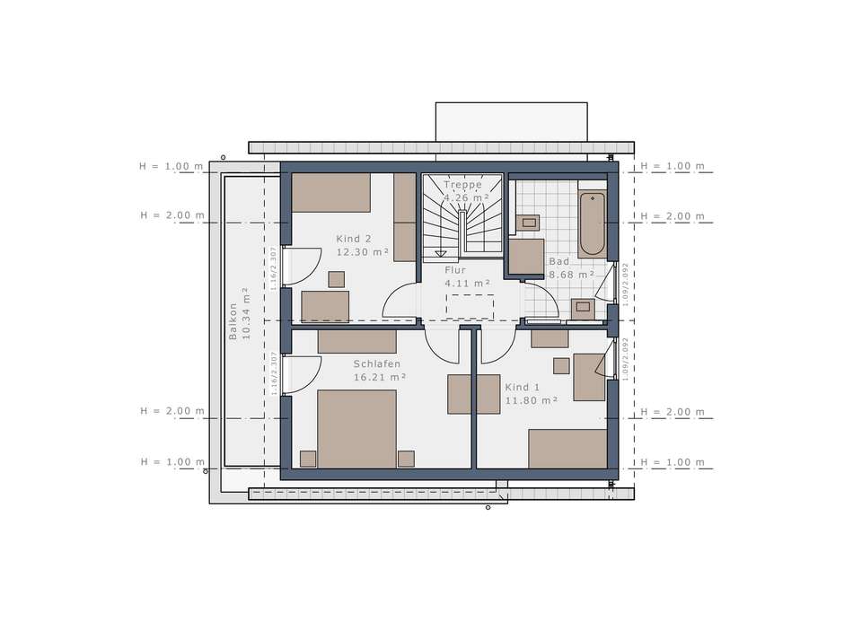 Grundriss Obergeschoss