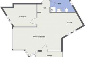 2-Raum-Wohnung in Markkleeberg mit Stellplatz, Balkon und Tageslichtbad (befristet bis 2030) – 4416 Markkleeberg – Vorschaubild 2