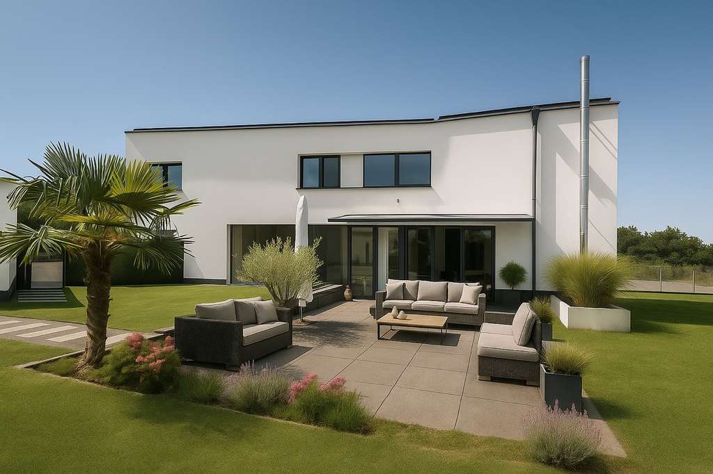 Design trifft Weitblick – exklusives Architektenhaus mit Loft-Ambiente und Gartenparadies in Hennef!