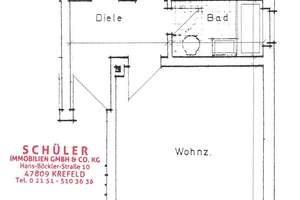 2-Zimmer im Erdgeschoss mit Balkon – Die vollständige Adresse der Immobilie erhältst du vom Anbieter., 47809 Oppum, Krefeld – Vorschaubild 3