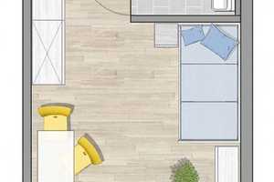 Für SchülerInnen, StudentInnen und Auszubildende - möbliertes Apartment mit Balkon – Firnhaberstraße 12a, 86159 Augsburg – Vorschaubild 3