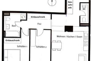 Moderne, halbmöblierte 3-Zimmer-Wohnung mit Balkon direkt über EDEKA – Steglitzer Damm 24, WE 1-05. – Steglitzer Damm 24, 12169 Steglitz, Berlin – Vorschaubild 4