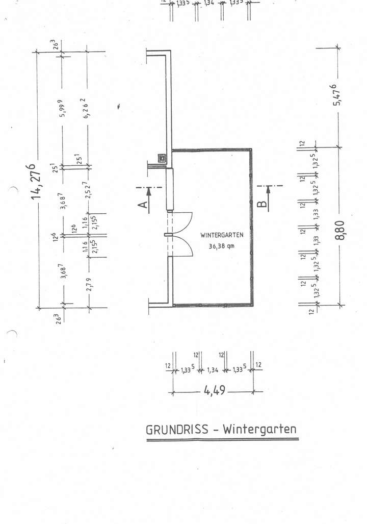 Grundriss - Wintergarten