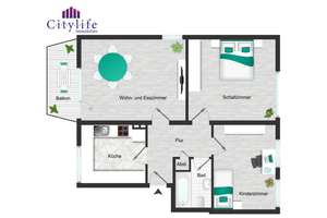 ...GEPFLEGTES HAUS, GUTER SCHNITT: 3-ZIMMER-WOHNUNG MIT BALKON... – Die vollständige Adresse der Immobilie erhältst du vom Anbieter., 48167 Angelmodde, Münster – Vorschaubild 9