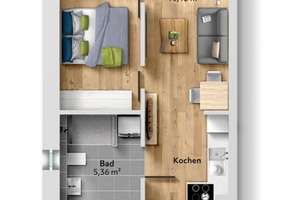 Junge Einzimmer-Eigentumswohnungen in Uninähe von Oldenburg – Die vollständige Adresse der Immobilie erhältst du vom Anbieter., 26127 Dietrichsfeld, Oldenburg (Oldenburg) – Vorschaubild 14