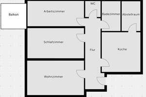helle 3 Zimmerwohung in Wolfsburg mit Südbalkon – Die vollständige Adresse der Immobilie erhältst du vom Anbieter., 38448 Heßlingen, Wolfsburg – Vorschaubild 2