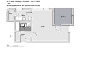gemütliche 1,0-Zimmer-Wohnung in Hadern mit Balkon