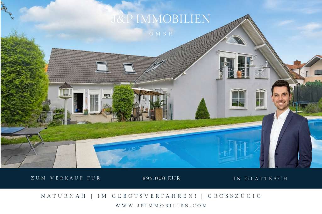 Immobilie in Glattbach - Einmalige Gelegenheit! Ihr Anwesen im Villenviertel von Glattbach. Einliegerwohnung & Waldnähe - Bild 0