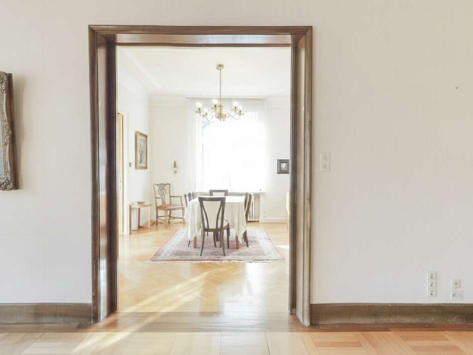 Blick aus Arbeitszimmer in den