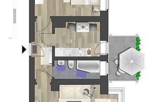 Direkt im Herzen der Stadt gelegene 2-Raum-Whg. mit Balkon – Moritzstr. 7, 9111 Zentrum, Chemnitz – Vorschaubild 5